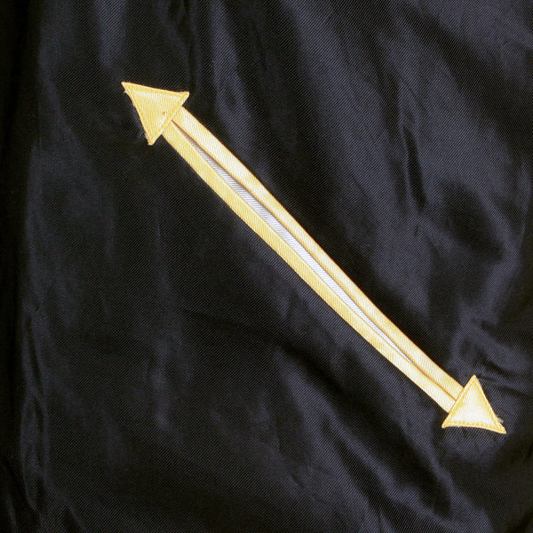 Black and Gold TT11781 Eagle Embroidered Souvenir Jacket TOYO4232