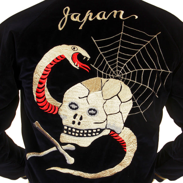 Reversible Skull Embroidered TT11783 Black Velvet Suka Jacket TOYOSC4233