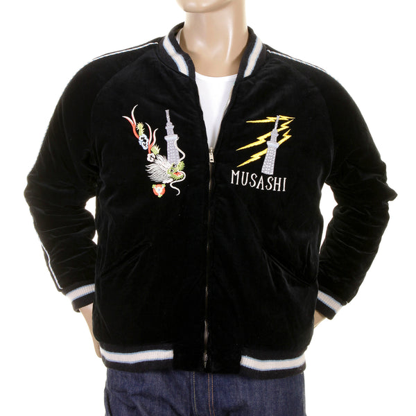 Tokyo Musashi Dragon Embroidered TT12420 Black Suka Jacket TOYOSC1084A