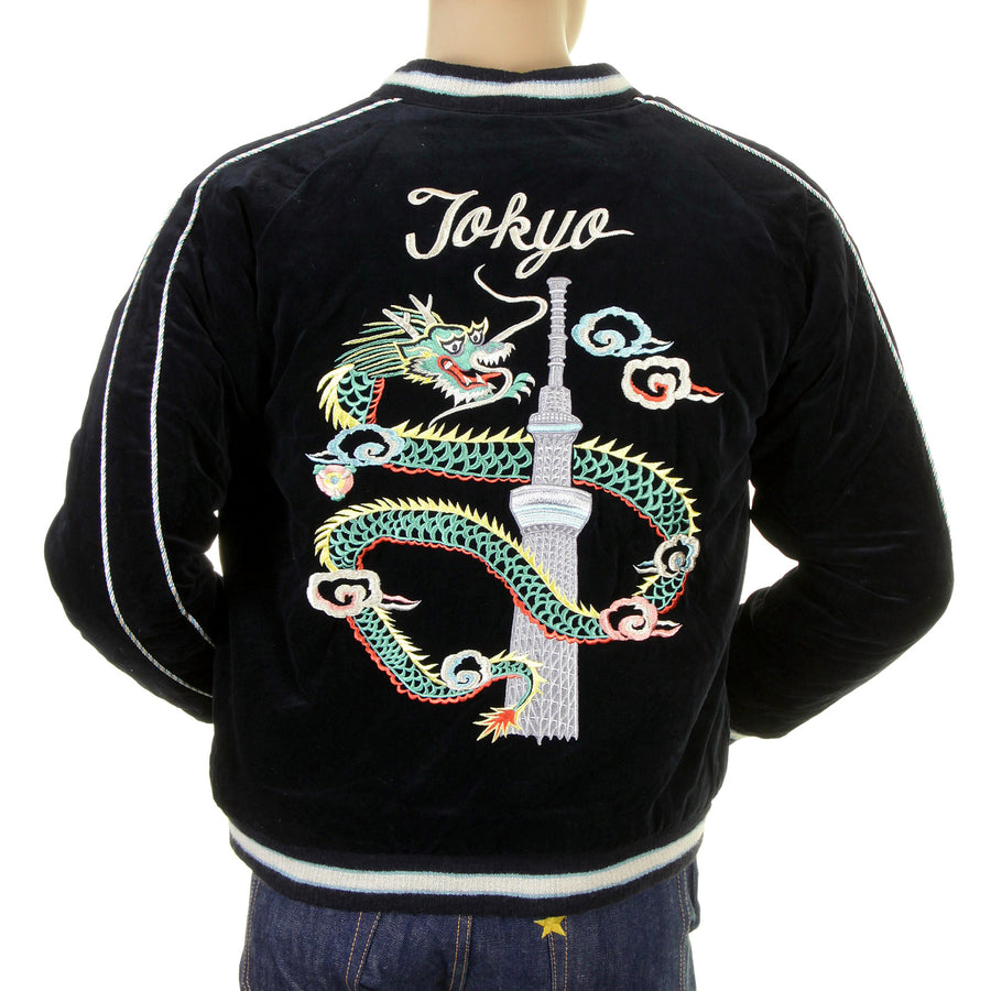 Tokyo Musashi Dragon Embroidered TT12420 Black Suka Jacket TOYOSC1084A