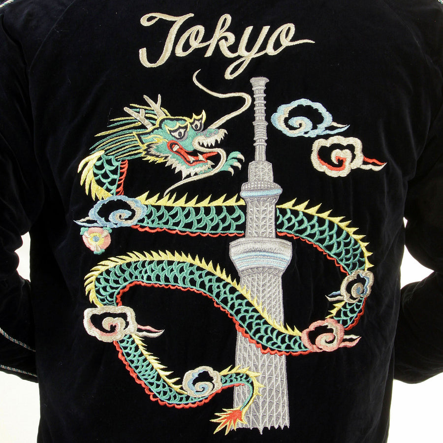 Tokyo Musashi Dragon Embroidered TT12420 Black Suka Jacket TOYOSC1084A