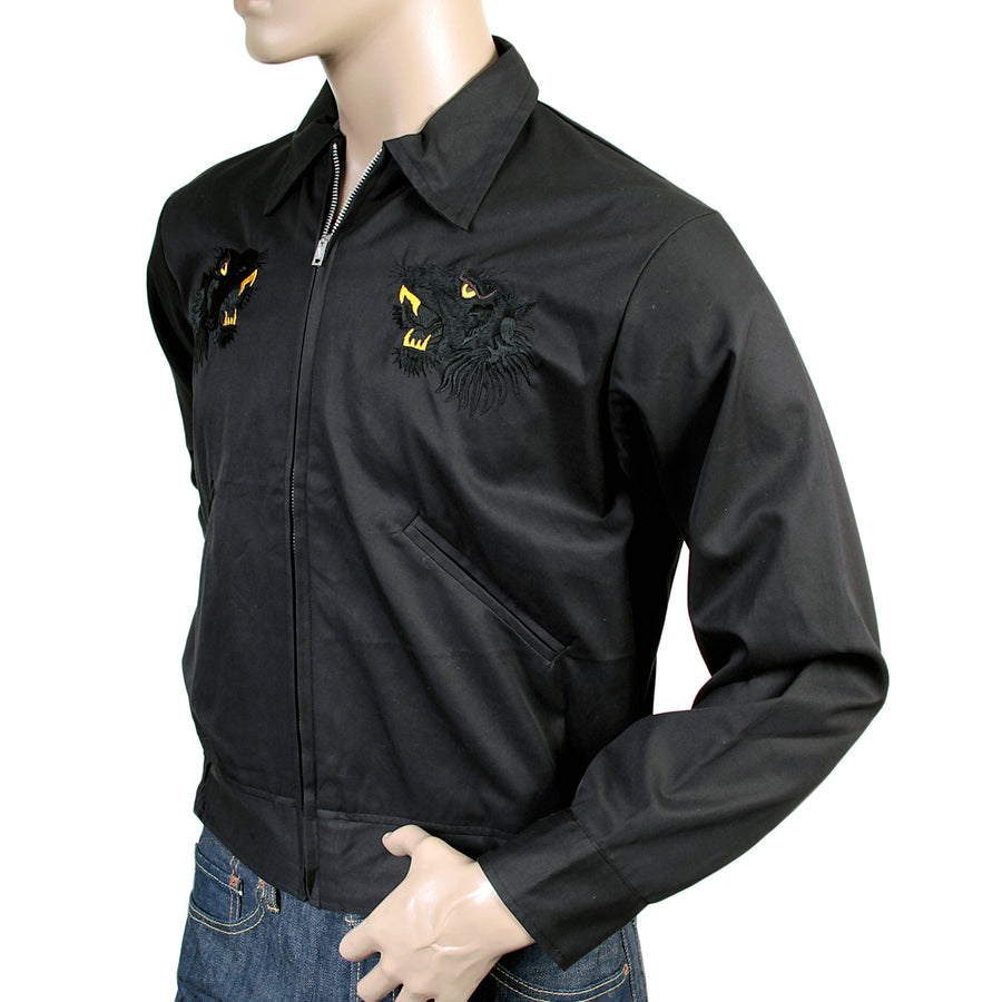 Black and Gold Hand Embroidered Tiger T13002 Suka Jacket TOYOSC4121