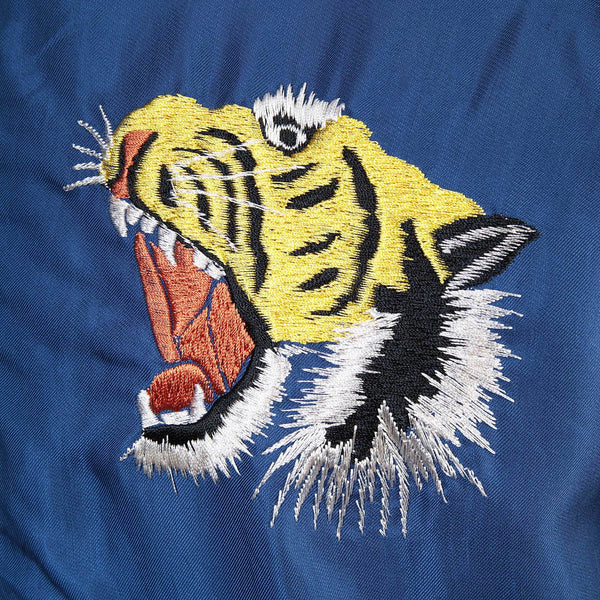 Royal Blue and Gold TT13001 Tiger Embroidered Suka Jacket TOYO3709A