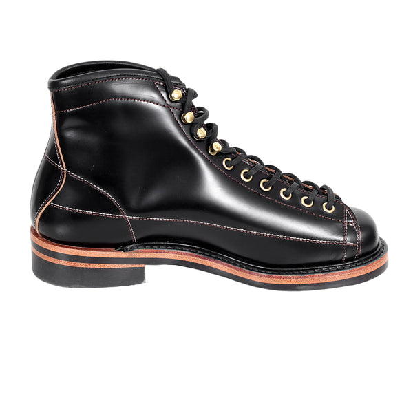 Black Leather Calf F01615 High Lace Up Carpenter Work Boots