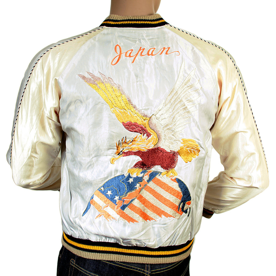 American Eagle Embroidered TT13001 Silver Souvenir Jacket TOYOSC3709