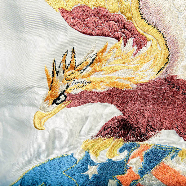 American Eagle Embroidered TT13001 Silver Souvenir Jacket TOYOSC3709