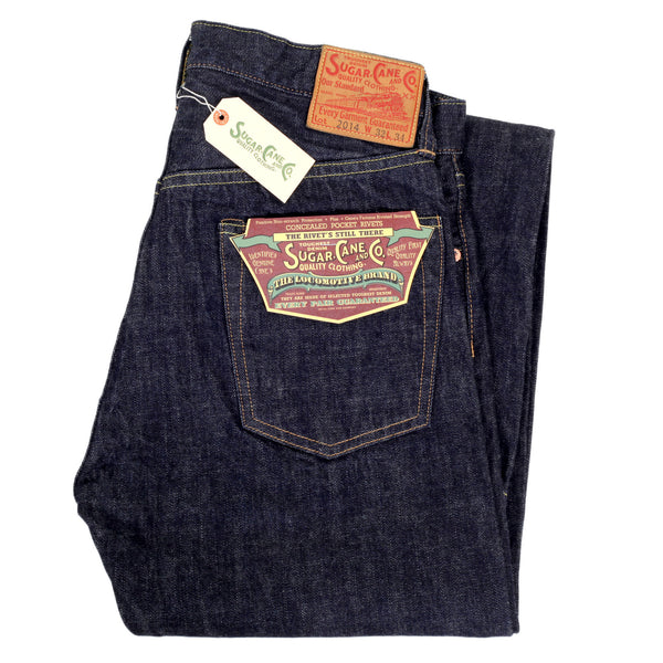 Navy Slim Fit SC42014A Lower Rise 12oz One Wash Denim Jeans CANE4444