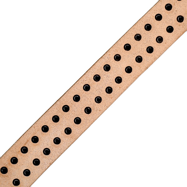 Beige Cowhide SC02322 Leather Garrison Belt with Studs CANE5728