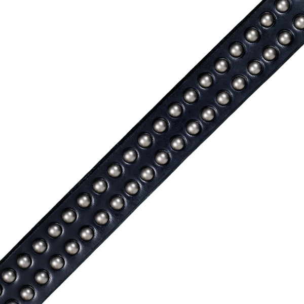 Black Cowhide Leather SC02322 Garrison Belt with Studs CANE5725