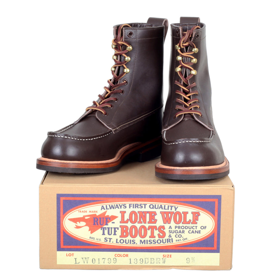 Mens Brown Leather Wood Cutter Lone Wolf Boots with Cats Paw Sole CANE5068