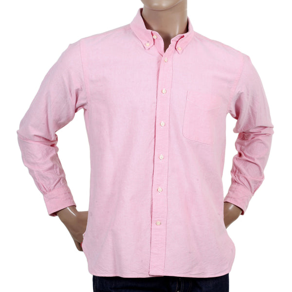 One Wash Light Cotton SC26475A Oxford Long Sleeve Pink Shirt CANE4473