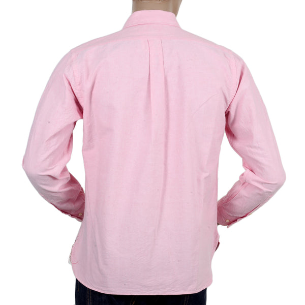 One Wash Light Cotton SC26475A Oxford Long Sleeve Pink Shirt CANE4473