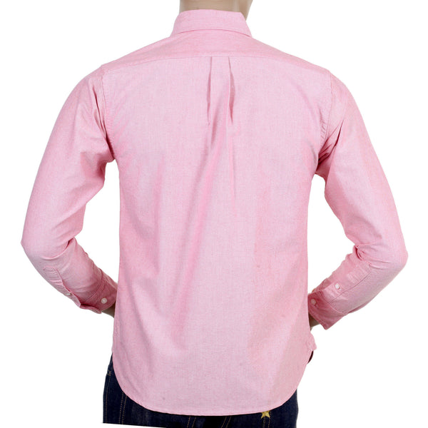 Slimmer Fit Long Sleeve SC25910 Button Down Red Oxford Shirt CANE4448