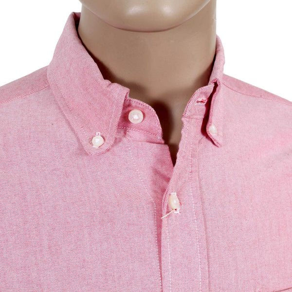 Slimmer Fit Long Sleeve SC25910 Button Down Red Oxford Shirt CANE4448