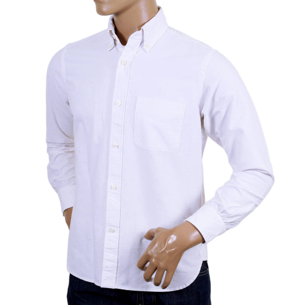 White Cotton SC25910 Oxford Shirt with Button Down Collar CANE4446