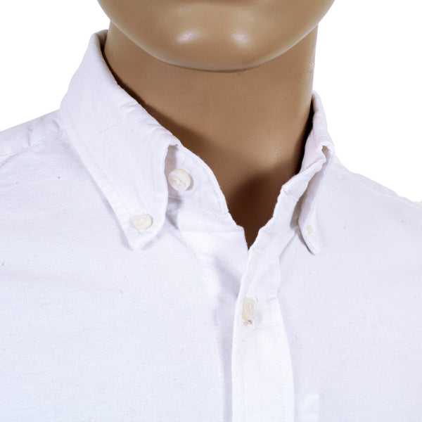 White Cotton SC25910 Oxford Shirt with Button Down Collar CANE4446