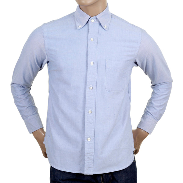 Blue Slim Fit SC25910 Classic Button Down Oxford Shirt CANE4447