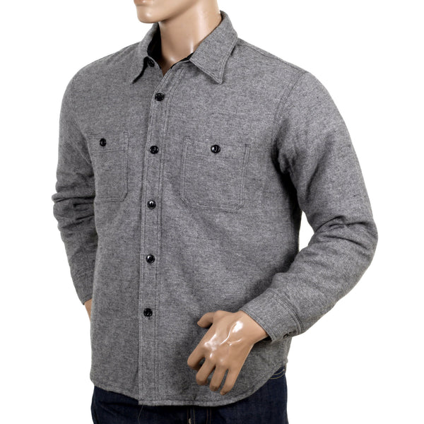 Grey Regular Fit SC13177 Quilted Wool Mix CPO Overshirt CANE4494