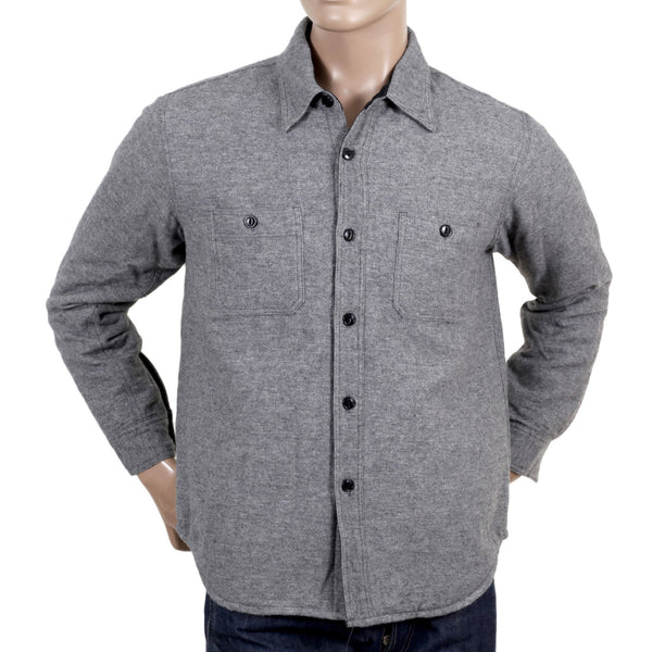 Grey Regular Fit SC13177 Quilted Wool Mix CPO Overshirt CANE4494