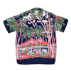 Sun Surf DK36202 Duke Kahanamoku Coconut Palms &amp; Duamond Head Rayon Hawiian Shirt in Navy SURF0028