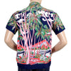 Sun Surf DK36202 Duke Kahanamoku Coconut Palms &amp; Duamond Head Rayon Hawiian Shirt in Navy SURF0028