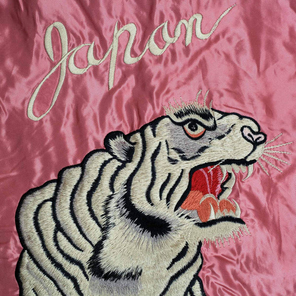 Pink and Black TT13756 Suka Jacket with Tiger Embroidery TOYOSC7526A