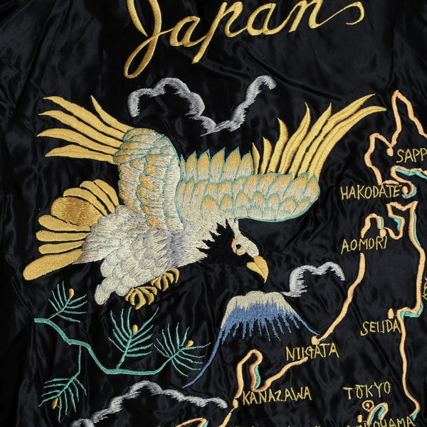 American Eagle Embroidered TT13756 Black Souvenir Jacket TOYO7526