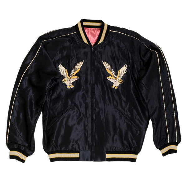American Eagle Embroidered TT13756 Black Souvenir Jacket TOYOSC7526