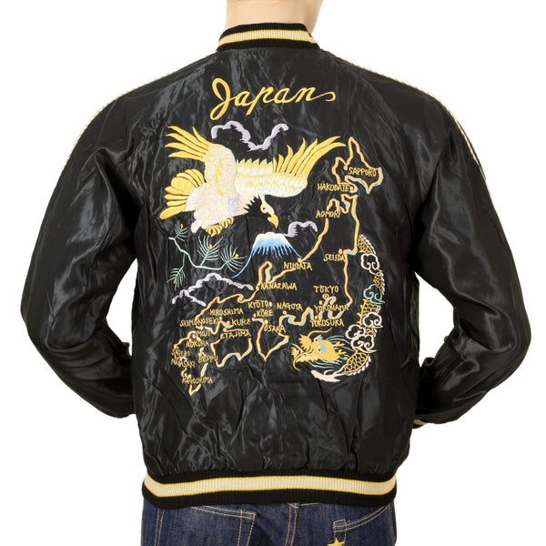 American Eagle Embroidered TT13756 Black Souvenir Jacket TOYO7526