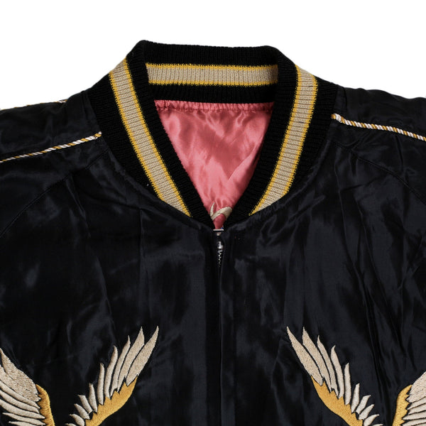 American Eagle Embroidered TT13756 Black Souvenir Jacket TOYOSC7526