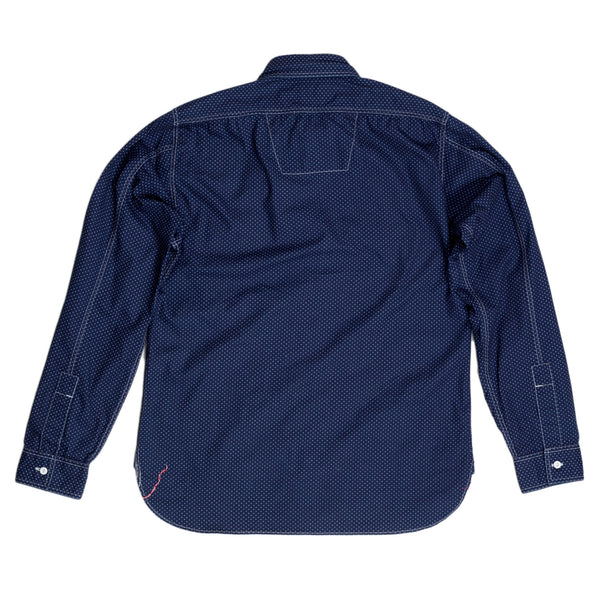 Navy Soft Collar 4.5oz Cotton Polka Dot SC27077 Work Shirt CANE7472