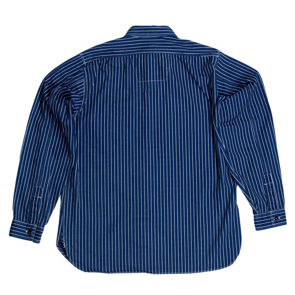 Navy Striped SC25551A Slim Fit 8.5oz Wabash Work Shirt CANE7546