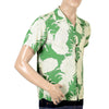 Sun Surf Green Short Sleeve Regular Fit Hawaiian Shirt for Men with Grey Island Pineapple Print SURF7531