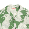 Sun Surf Green Short Sleeve Regular Fit Hawaiian Shirt for Men with Grey Island Pineapple Print SURF7531