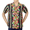 Sun Surf Black Short Sleeve Regular Fit Hawaiian Shirt with Blessing of Nature Print and Cuban Collars SURF7535