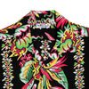 Sun Surf Black Short Sleeve Regular Fit Hawaiian Shirt with Blessing of Nature Print and Cuban Collars SURF7535