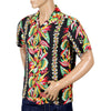 Sun Surf Black Short Sleeve Regular Fit Hawaiian Shirt with Blessing of Nature Print and Cuban Collars SURF7535