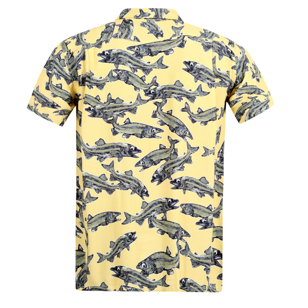 Limited Edition Keoni of Hawaii Printed SS37463 Yellow Shirt SURF7567