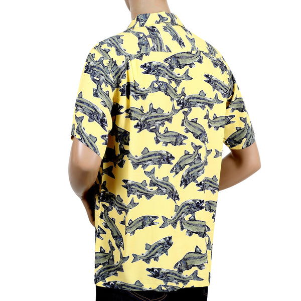 Limited Edition Keoni of Hawaii Printed SS37463 Yellow Shirt SURF7567