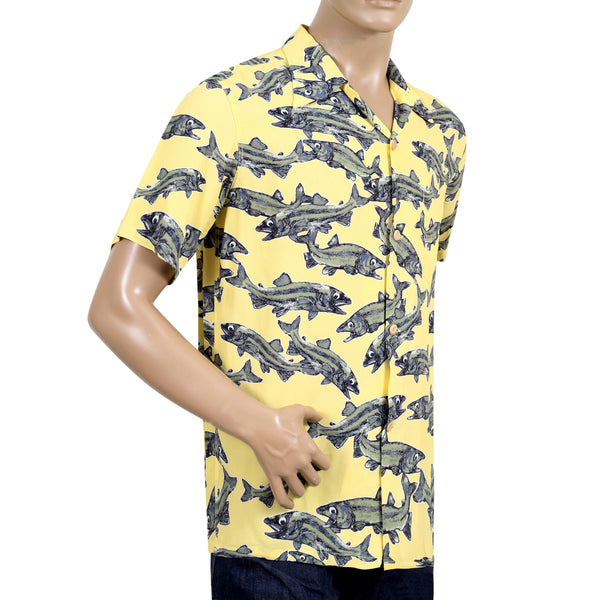Limited Edition Keoni of Hawaii Printed SS37463 Yellow Shirt SURF7567