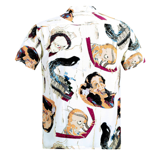 Mens One Hundred Ghost Tales Printed SS37653 Off White Shirt SURF7542