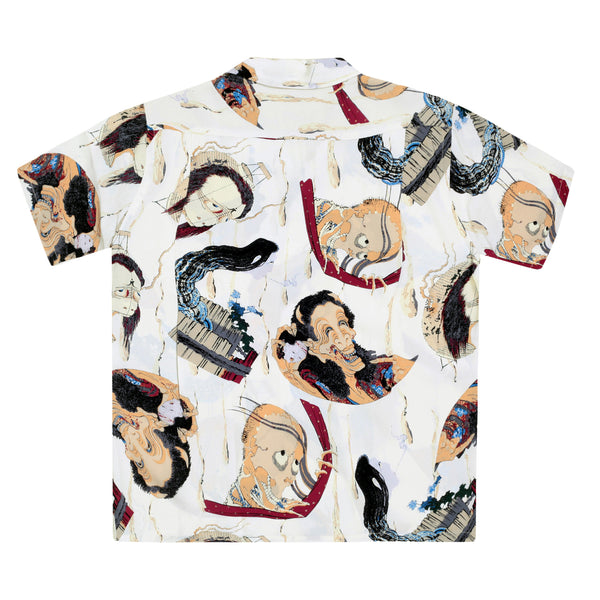 Mens One Hundred Ghost Tales Printed SS37653 Off White Shirt SURF7542
