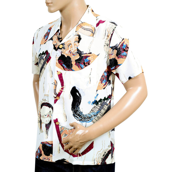Mens One Hundred Ghost Tales Printed SS37653 Off White Shirt SURF7542