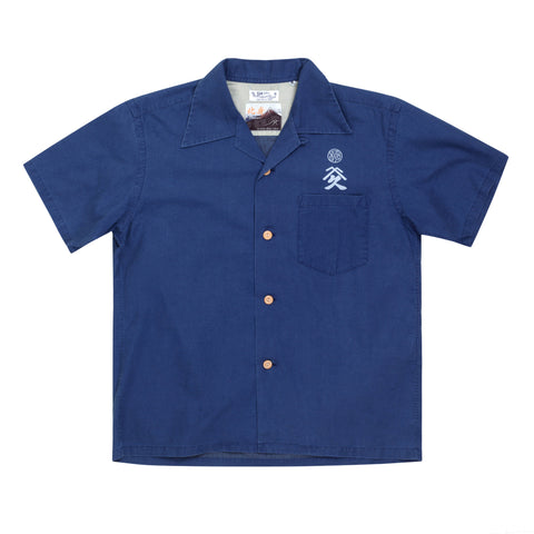 Mens Musha-E Drawing Printed SS37652 Navy Hawaiian Shirt SURF7541