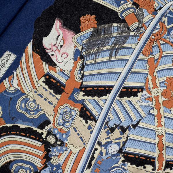 Mens Musha-E Drawing Printed SS37652 Navy Hawaiian Shirt SURF7541