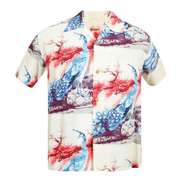 Pikake Symbol of Hawaii Printed SS37793 Beige Hawaiian Shirt SURF8594