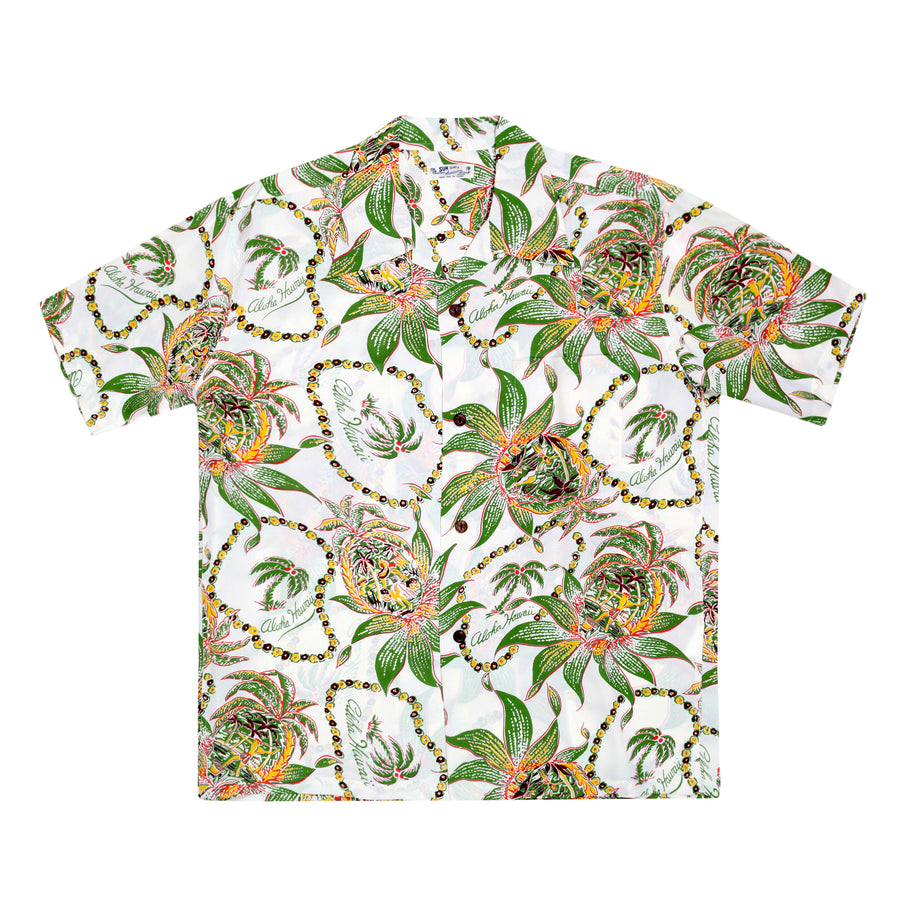 Dreams and Pineapples Print SS37774 Off White Hawaiian Shirt SURF8589