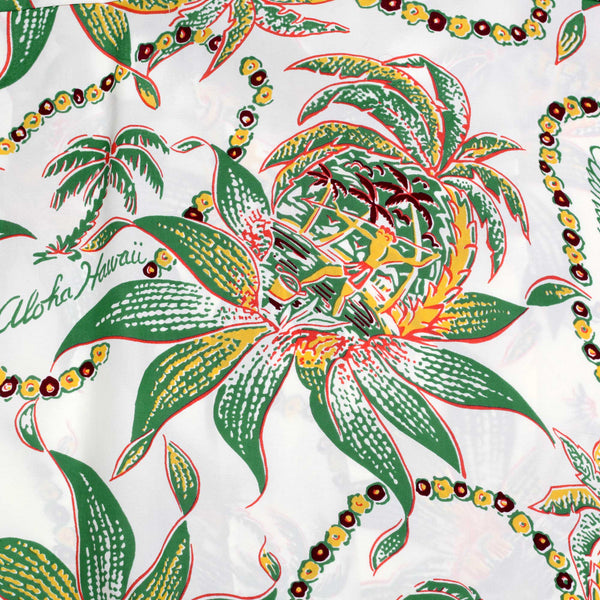 Dreams and Pineapples Print SS37774 Off White Hawaiian Shirt SURF8589