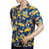 Mens Hawaiian Hula Printed SS37771 Navy Rayon Hawaiian Shirt SURF8585