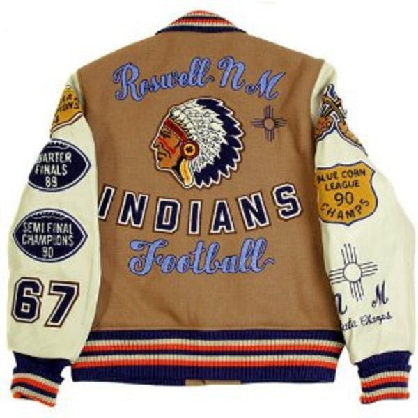 Letterman jacket by Sugar Cane Whitesville Letterman Roswell Indians stadium jacket WV11595 134 CANE2857